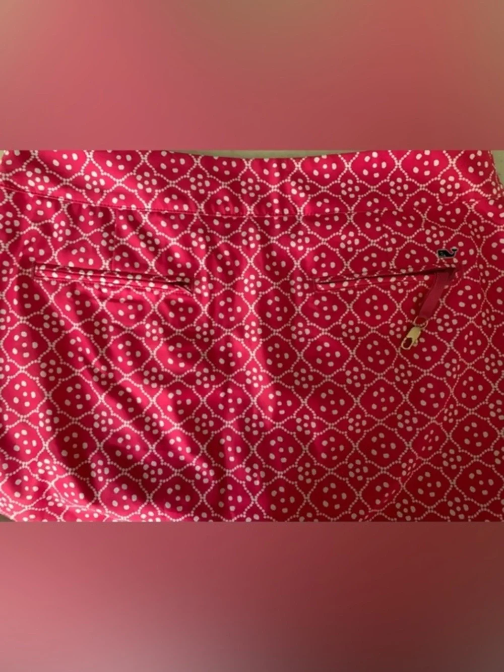 Vineyard Vines Pink Dot Lattice Skort - 8